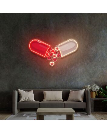 Love Capsule Cartoon Led Neon Sign Light Pop Art