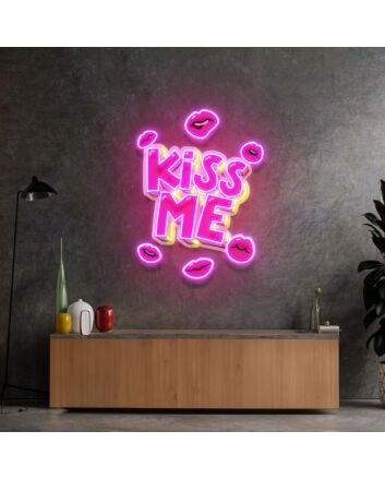 Kiss Me Led Neon Acrylic Artwork
