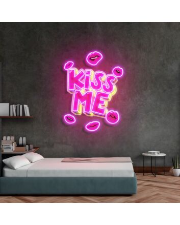 Kiss Me Led Neon Acrylic Artwork