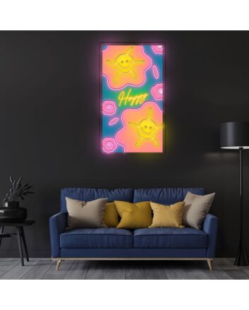Happy Neon Sign X Acrylic Artwork