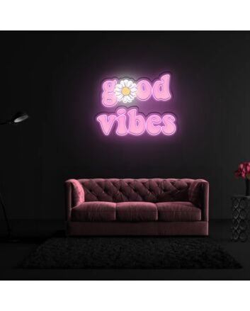 Good Vibes Neon X Acrylic Artwork