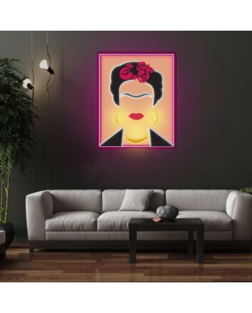 Frida Kahlo Neon X Acrylic Artwork