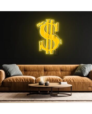Dollar Sign Graffti Neon Sign X Acrylic Artwork