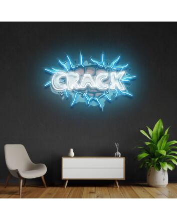 Crack Led Neon Acrylic Artwork