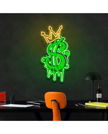 Cash Is King Neon Sign X Acrylic Artwork