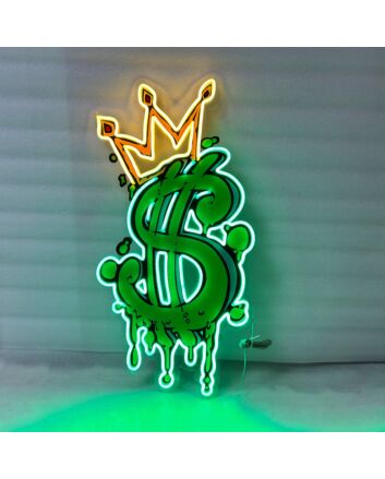 Cash Is King Neon Sign X Acrylic Artwork