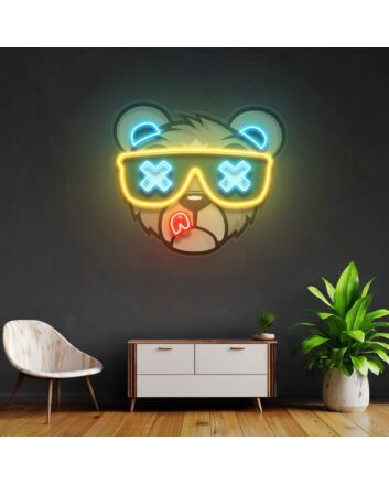 Bear Led Neon Acrylic Artwork