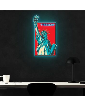 Freedom Neon X Acrylic Artwork