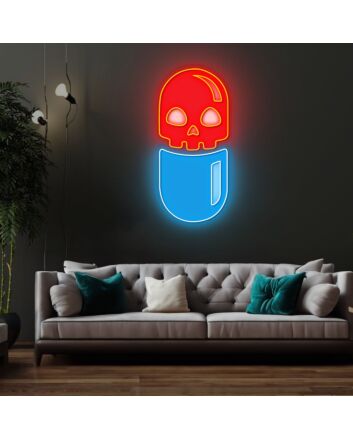 Chill Pill Neon X Acrylic Artwork