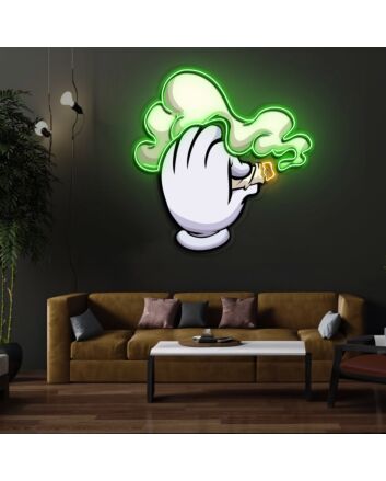 Blaze It Neon X Acrylic Artwork