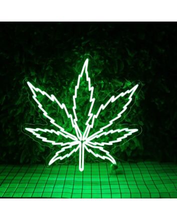 Large Leaf Green Neon Sign