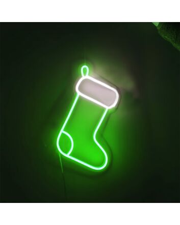 Festive Stocking Glow Neon Sign