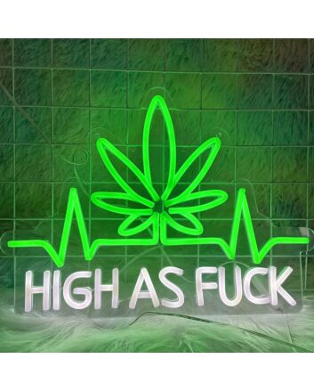 Customize High As Fuck Cannabliss Glow Neon Sign