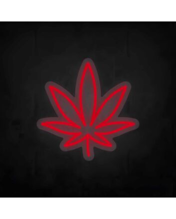 Herb Haven Leaf Neon Sign