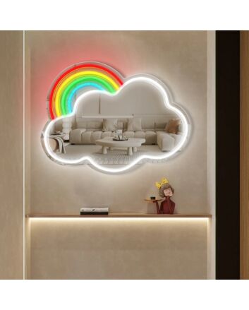 Cloud rainbow Neon Mirror Sign