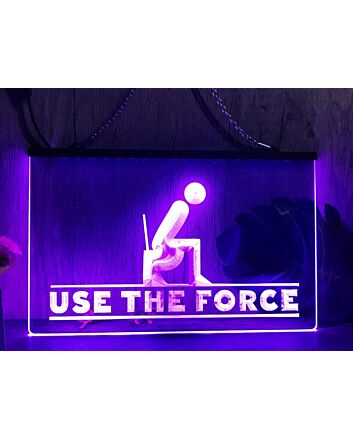 Use The Force Hanging Neon Sign
