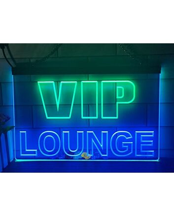 VIP Lounge Two Tone Hanging Neon Sign