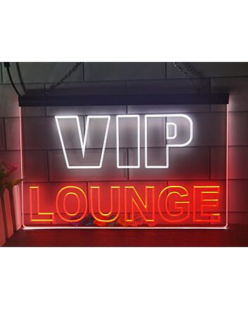VIP Lounge Two Tone Hanging Neon Sign