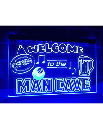 Welcome to the Man Cave Hanging Neon Sign
