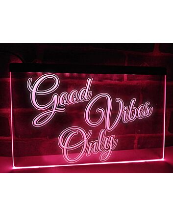 Good Vibes Only Hanging Neon Sign