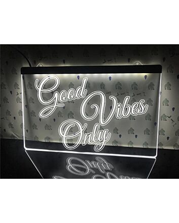 Good Vibes Only Hanging Neon Sign
