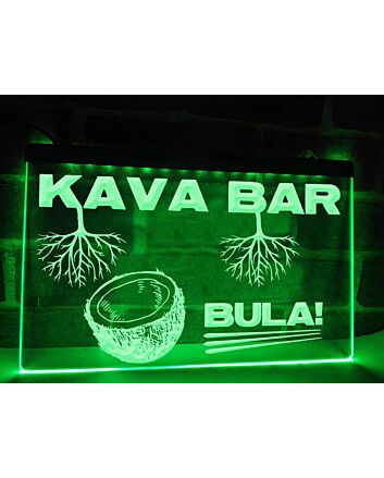 Kava Bar Hanging Neon Sign