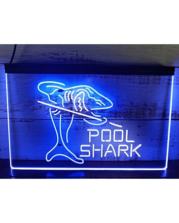 Pool Shark Two Tone Hanging Neon Sign