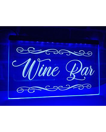 Wine Bar Hanging Neon Sign