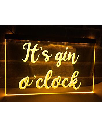 It's Gin O'clock Hanging Neon Sign
