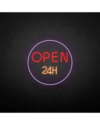 Customize &#39;OPEN 24H&#39; neon sign