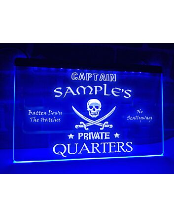 Captain&#039;s Private Quarters Hanging Neon Sign