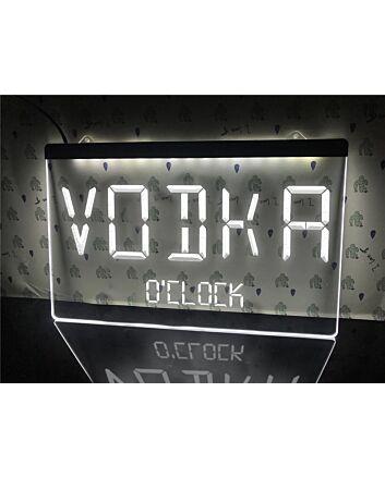 Vodka O'clock Hanging Neon Sign