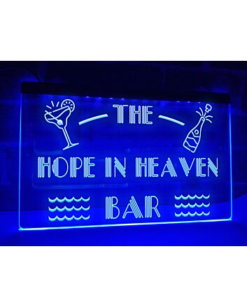 The Hope in Heaven Bar Hanging Neon Sign