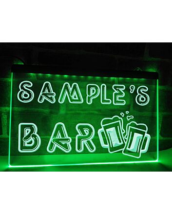 Your Bar Personalized Hanging Neon Sign