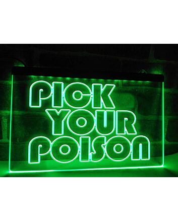 Pick Your Poison LED Neon Hanging Neon Sign