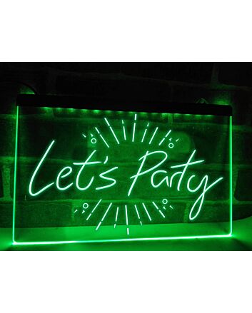 Let&#039;s Party Hanging Neon Sign