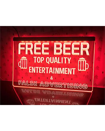 Free Beer Funny Hanging Neon Sign