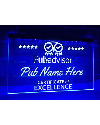 Pub Advisor Personalized Hanging Neon Sign