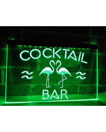 Flamingo Cocktail Bar Hanging Neon Sign
