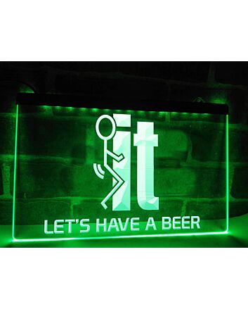 Let's Have a Beer Hanging Neon Sign