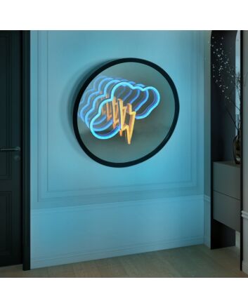Electric Lightning Cloud 3D Mirror Effect
