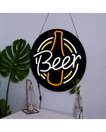 Customize Beer sign for the bar Neon Black Backsplash