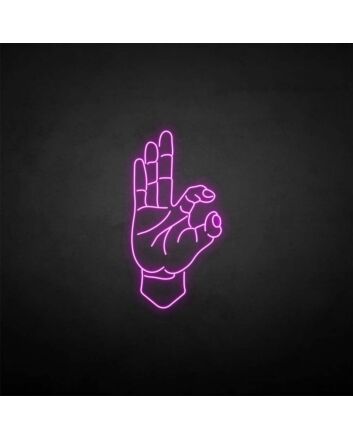 OK gesture&#39; neon sign