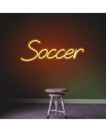 Soccer Text Wall Decor Neon Light