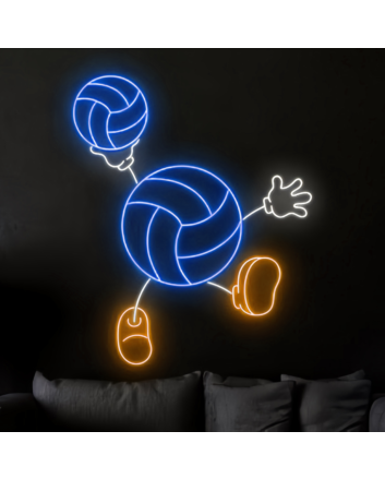 Soccer Kid Cartoon Neon Sign