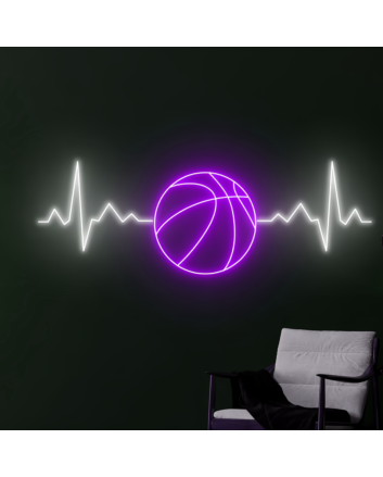 Basketball Heartbeat Neon Light