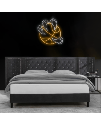 Mystic Claw Holding Basketball Neon Sign