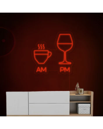 Relaxing Tea in the Morning, Whiskey at Night Neon Sign