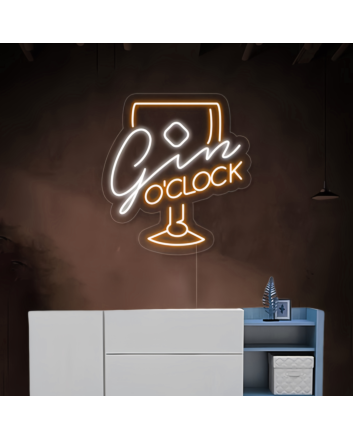 Elegant Wine Glass Neon Light