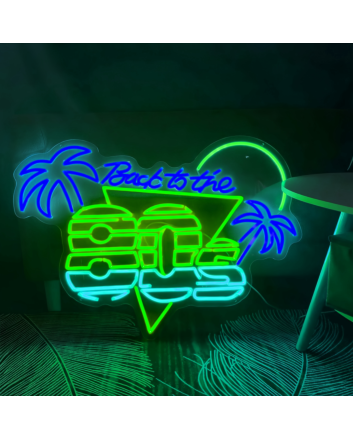 Customize Retro Back to the 80s Neon Sign